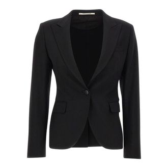 Tagliatore Blazer met &eacute;&eacute;n knoop en puntrevers - Dames - Jassen - Zwart - Maat: 2XL Zijde