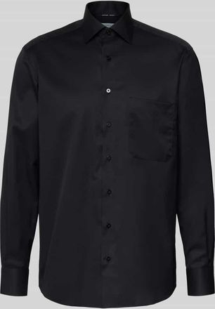 Eterna Comfort Fit Business-Hemd mit Brusttasche in Black, Größe 40