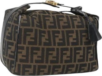 Fendi Pre-owned Handbags, female, Brown, Size: ONE SIZE Pre-owned Canvas Bag