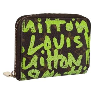 Louis Vuitton Pre-owned Monogram Graffiti Canvas Coin Purse - Dames - Pre-owned - Groen - Maat: ONE Size