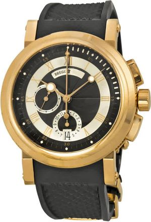 Breguet Marine Black Dial Rubber Mens Watch 5827BR/Z2/5ZU
