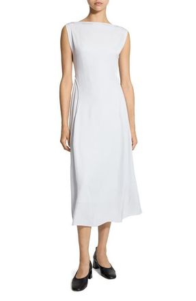 Theory Boat Neck Midi Dress in Pastel Grey at Nordstrom, Size 00