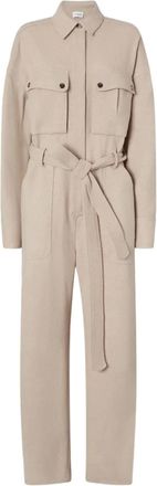 Andamane cargo belted jumpsuit - women - Wool - 40 - Neutrals