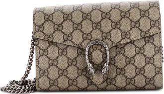 Gucci Dionysus Chain Wallet GG Coated Canvas Small crossbody bag - Bruin