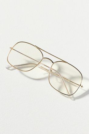 I-SEA Oversized Metal Aviator Bluelight Readers