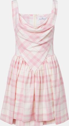 Vivienne Westwood Sunday checked wool-blend minidress