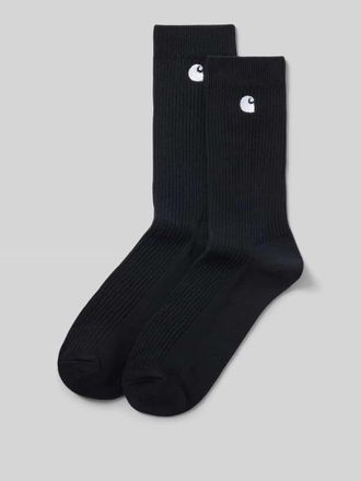 Carhartt Work in Progress Socken mit Logo-Stitching Modell Madison im 2er-Pack in Black, Gr&ouml;&szlig;e 1