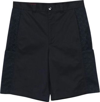 Gucci Bermuda Shorts - Heren - Korte Broeken - Blauw - L - Katoen - Korte Broeken
