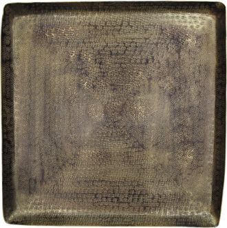 Kersten Tablett Aluminium Altgold H: 4 cm