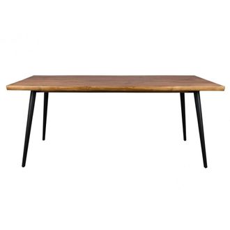 Dutchbone Mesa de comedor de madera nogal y acero