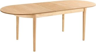 Beliani Beliani - Extending Oval Dining Table Modern 180/220 x 90 cm Wooden Legs mdf Light Ash Wood Clavet