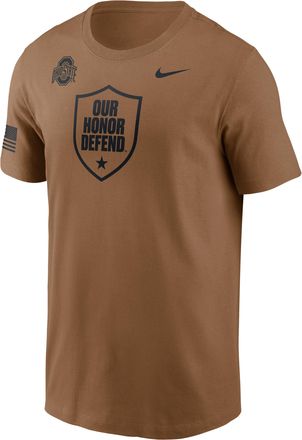 Nike Ohio State Courtside Nike Mens Dri-FIT College T-Shirt in Brown | 02ET2EAOHD-WYJ