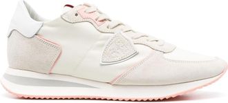 Philippe Model logo-patch sneakers - women - Leather - 41 - Neutrals