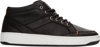 HUB Hub, Schoenen, Heren, Zwart, 41 EU, Leer, Moderne Zwart/Witte Sneaker