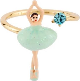 Les N&eacute;r&eacute;ides Mini Pas De Deux Mini Ballerina Blue Ring, Size Small