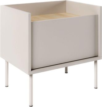 Selsey Selsey Tovi - Comodino a 1 anta, 50 cm, Grigio Cashmere / Effetto Rovere