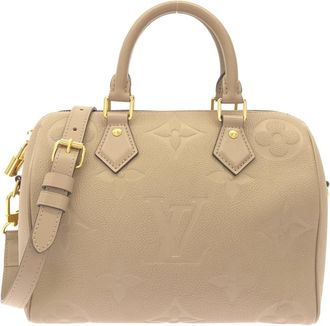 Louis Vuitton Monogram Empreinte Tourterelle Leather Boston Bag (Pre-Owned)