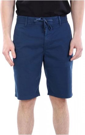 HUGO BOSS Chino Tapered Shorts - Heren - Korte Broeken - Blauw - W36 - Katoen - Korte Broeken