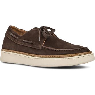 Aquatalia Bora Boat Shoe in Dark Brown Suede at Nordstrom, Size 11.5