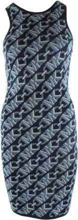 Michael Kors Short Dresses, female, Multicolor, Size: XS Jacquard Logo Strap Dress