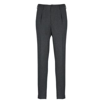 Incotex Heren, Broeken, Grijs, Maat: 2XL Wol