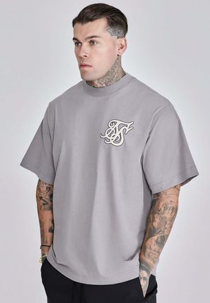 Siksilk T-Shirt SIKSILK Siksilk T-Shirt Oversized T-Shirt, Herren, Gr. XS, grau, Obermaterial: 100% Baumwolle CO., Shirts T-Shirt