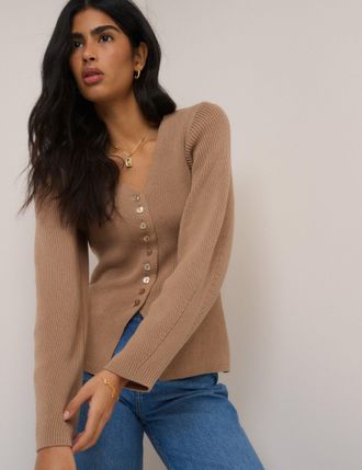 Nobody's Child Light Brown Longline Cardigan