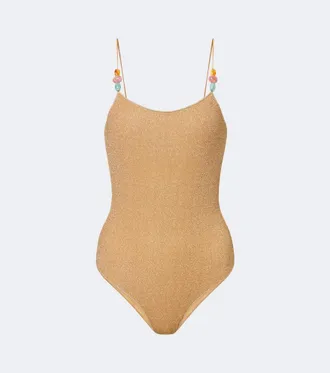 Os&eacute;ree Os&eacute;ree Lumi&egrave;re beaded swimsuit