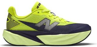 New Balance Ni&ntilde;os FuelCell Rebel Lace en Verde/Morado/Gris, Talla 35.5