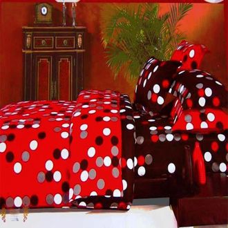OEM Elegante Juego De Ropa De Cama De Sat&eacute;n Rojo Y Negro