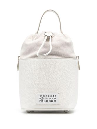Maison Margiela 5Ac Leather And Canvas Small Bucket Bags