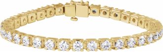 Diamond2Deal 14k Gold 9 CTW Lab-Grown Diamond Link Bracelet 7.25