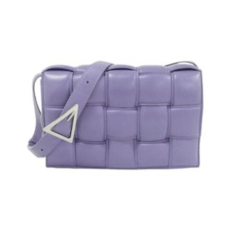 Bottega Veneta Pre-owned Lamb Shoulder Bag - Dames - Pre-owned - Paars - Maat: ONE Size Leer