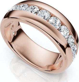 Pompeii3 1 1/2Ct Mens Diamond Wedding Anniversary Ring 10k Gold Channel Set Lab Grown