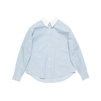 Acne Studios Dames, Blouses & Shirts, Blauw, Maat: M Katoen
