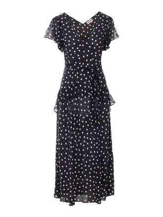 Rixo Rixo blue evie bohemia spot deep dress