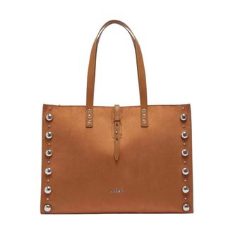 Liu Jo Large Tote Bag with Studs - female - Liu Jo - Shopping Bags - Brown - ONE SIZE - Bags