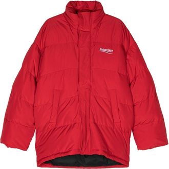 Balenciaga Political Campaign puffer jacket - men - Polyester/Viscose/Polyester/Polyurethane - 48 - Red