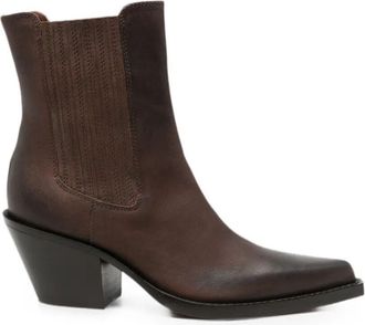 PARIS TEXAS Boots Leather Brown Dallas Ankle Boot T. 060