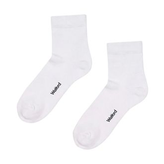 Wolford Calcetines de Tenis de Felpa de Mezcla de Algod&oacute;n - Underwear - Mujer - Blanco - S