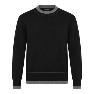 Paolo Pecora Trui met ronde hals - Heren - Truien - Zwart - Maat: XL