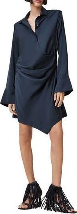 AllSaints Tira Long Sleeve Mini Shirtdress in Collegiate Blue at Nordstrom Rack, Size 12 Us / 16 Uk