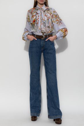 Etro Silk Top, Womens, Light Blue