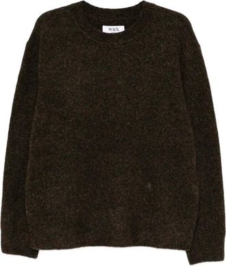 Wax London fluffy crewneck sweatshirt - Brown