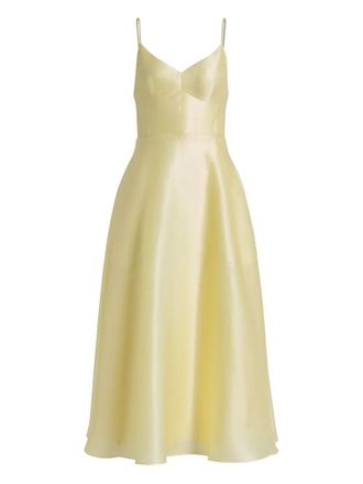 Alberta Ferretti Triple Organza Midi Round Dress