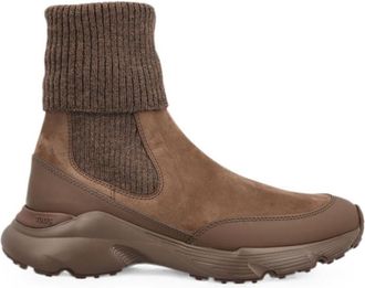 Tod's Brown Suede Chelsea Boots