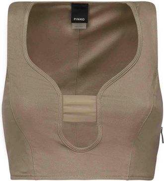 Pinko Cotton Crop Top