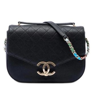 Chanel Pre-owned Satchel - Dames - Pre-owned - Zwart - Maat: ONE Size Leer