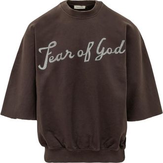 Fear of God Brown Logo Crew Neck Sweatshirt