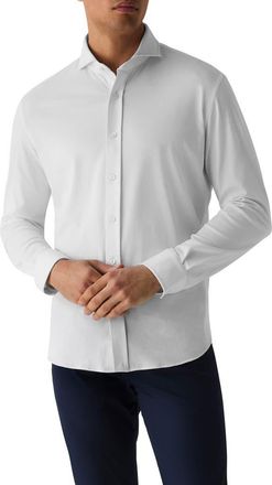 Greyson Omaha Brrr&deg; Performance Knit Button-Up Shirt in Arctic at Nordstrom, Size Xx-Large